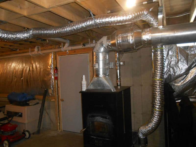 Circulate Heat from a Pellet Stove in the Basement