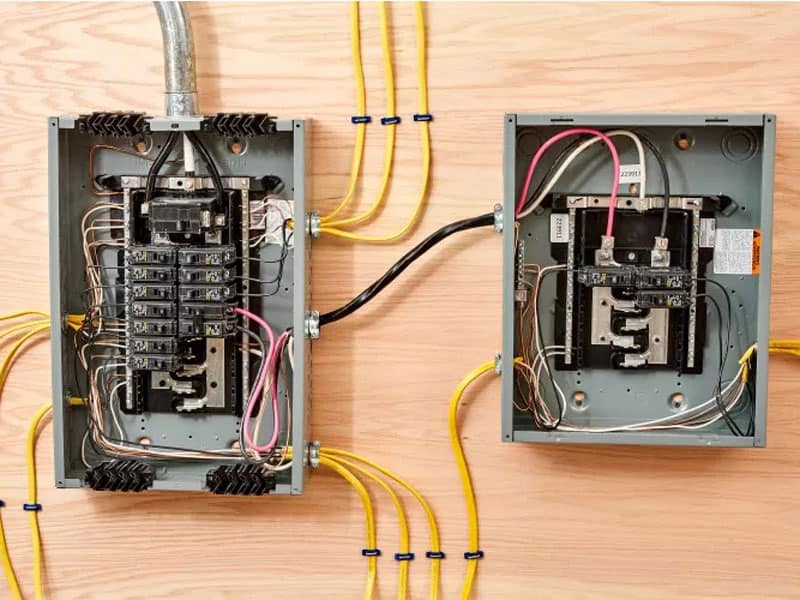 Central panel and a sub-panel