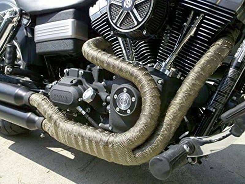Exhaust Wrap on Motorcycle Exhaust