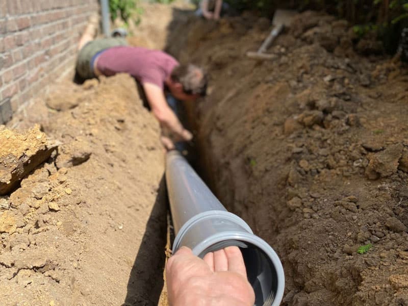 Sewer line replacement process