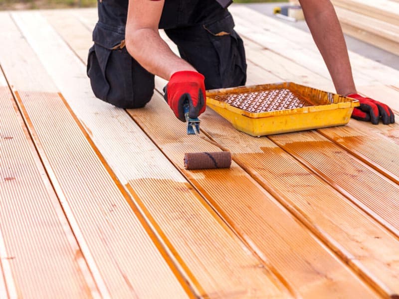 Treatment for Deck Boards to prevent wood splitting