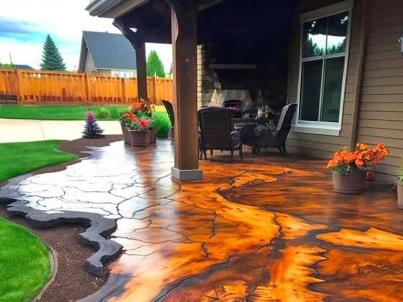 painting concrete patio ideas