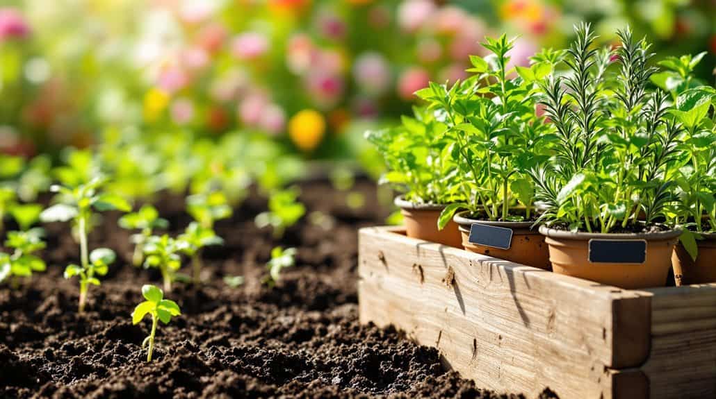 spring herbal tea garden