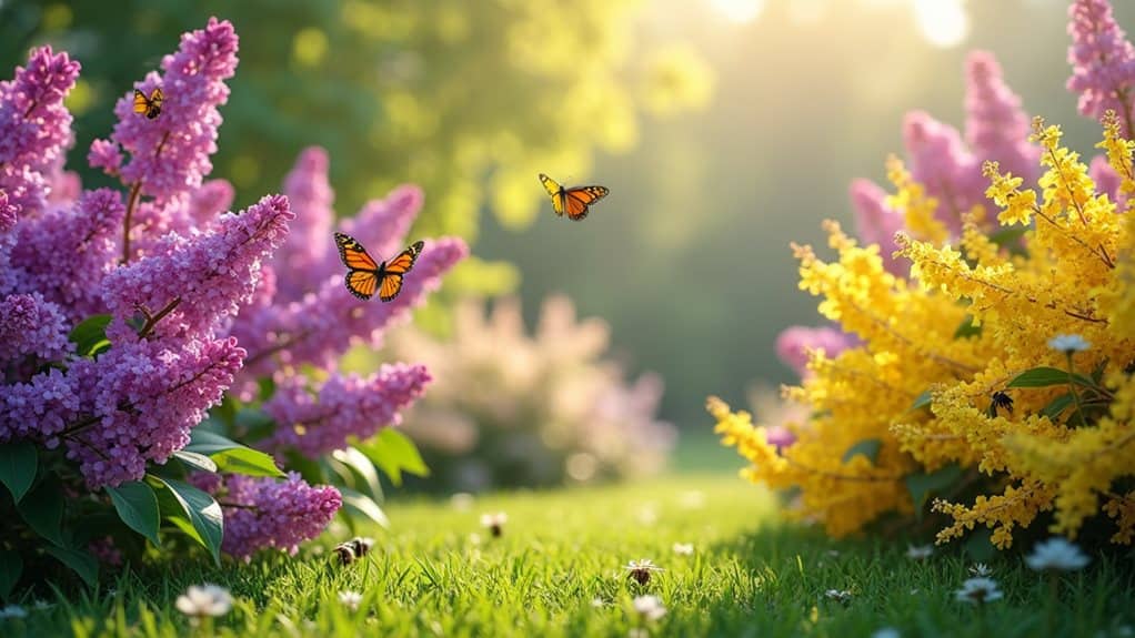 vibrant seasonal flowering shrubs