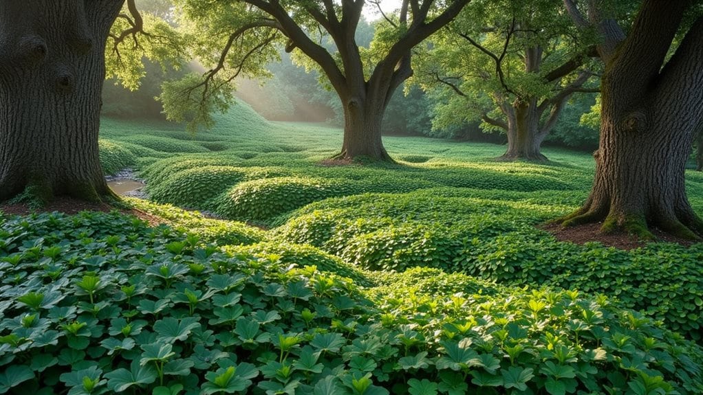 evergreen groundcovers enhance landscapes