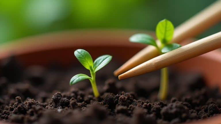 chopstick technique for seedlings