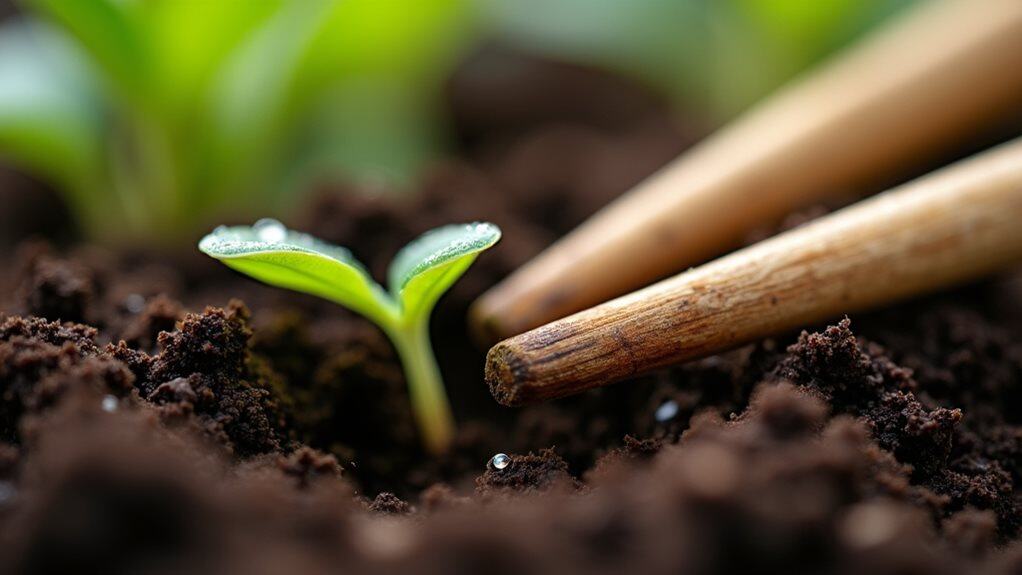 repurpose chopsticks for gardening