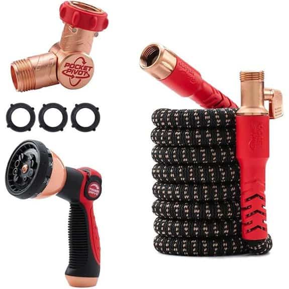 Pocket Hose 25 FT with Copper Head