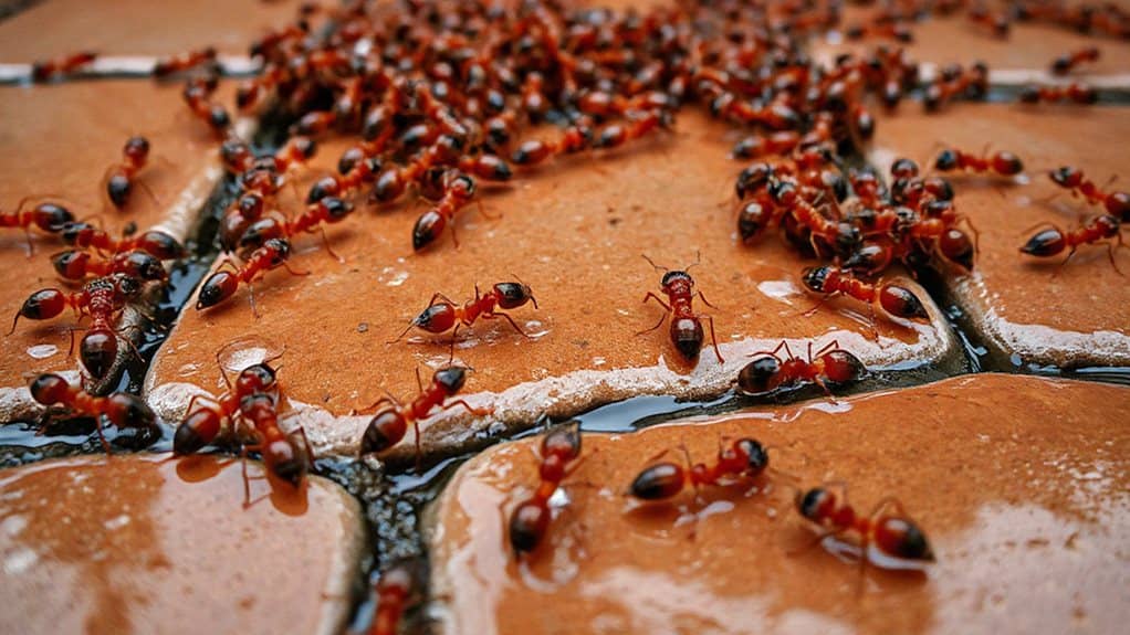 ant trails mounds frass