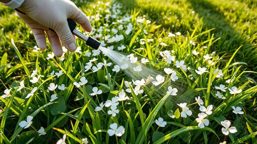 apply herbicide between march may