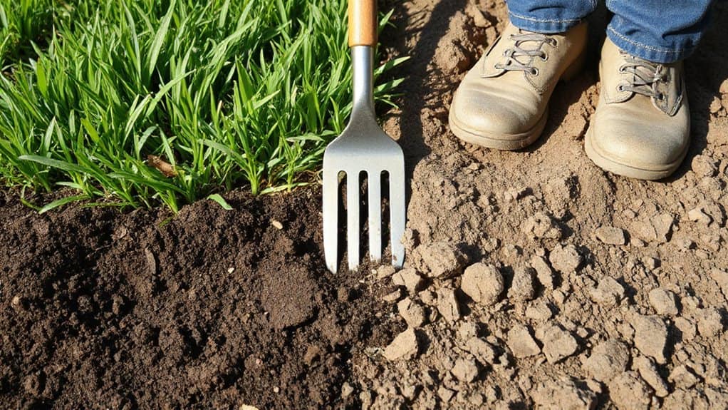 avoid walking on wet soil