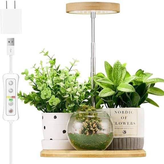 Bamboo LED Grow Light with Timer