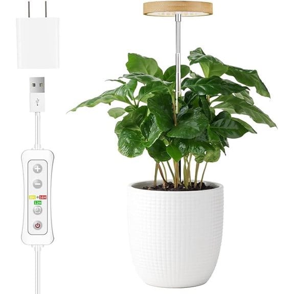Bamboo LED Grow Light with Timer