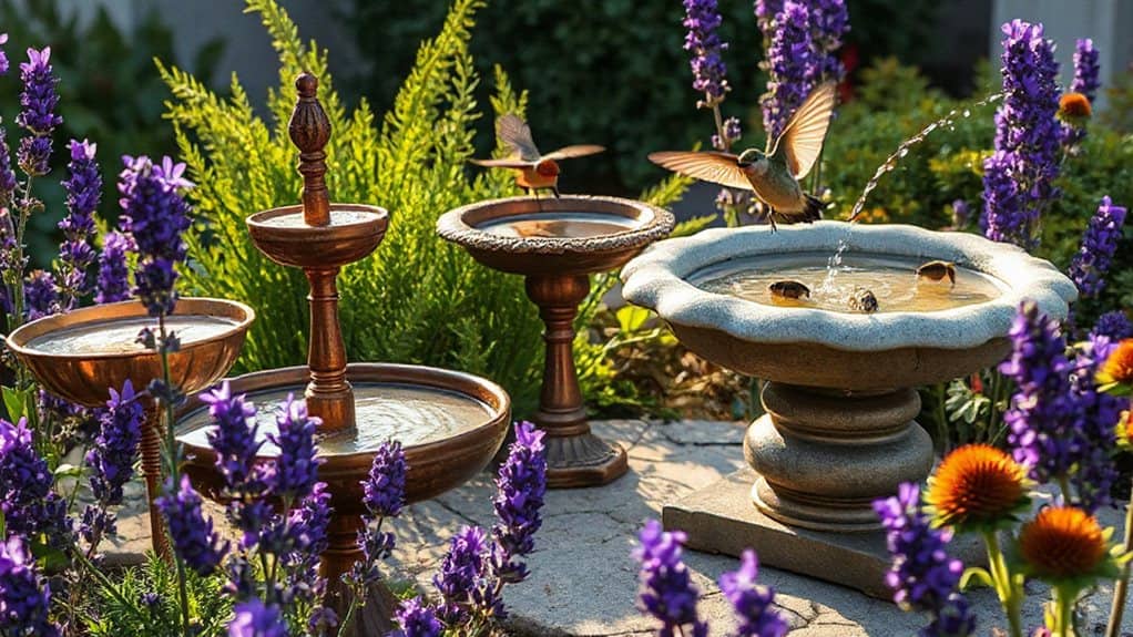 bird baths attract pollinators and birds