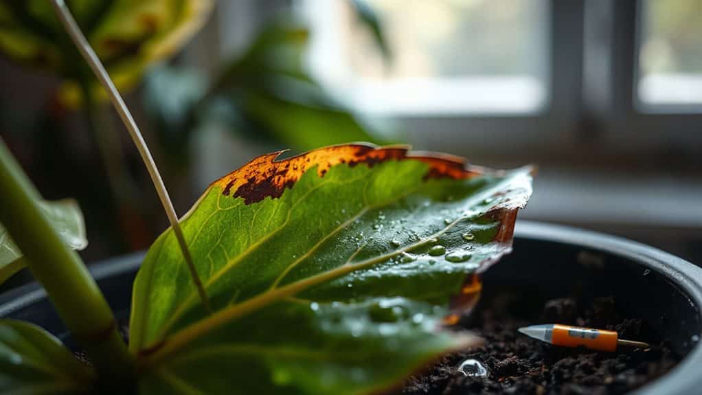 brown leaf tips despite moisture