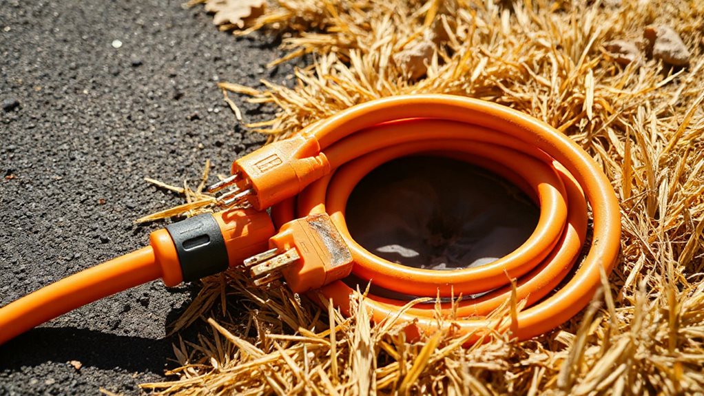 coiled overloaded outdoor cords