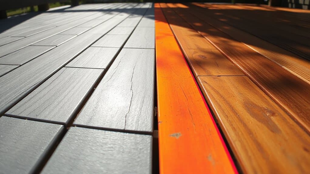 composite decking absorbs heat