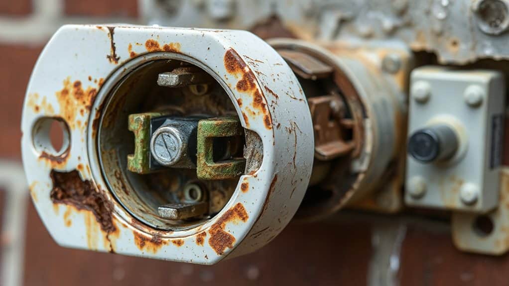 corroded outdoor gfci outlet