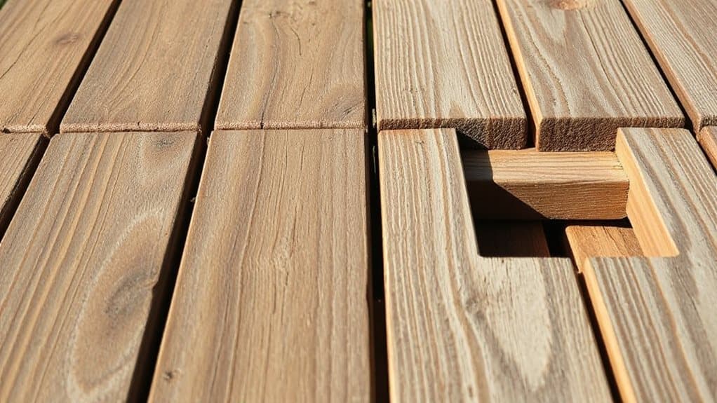 deck boards shrinking gaps increasing