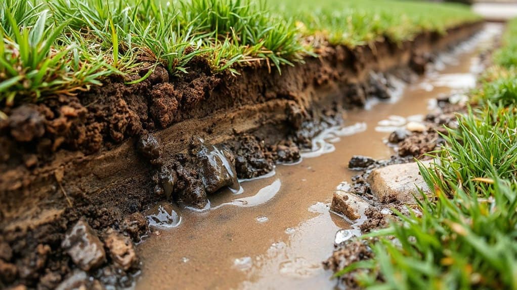 dig shallow grassy swale