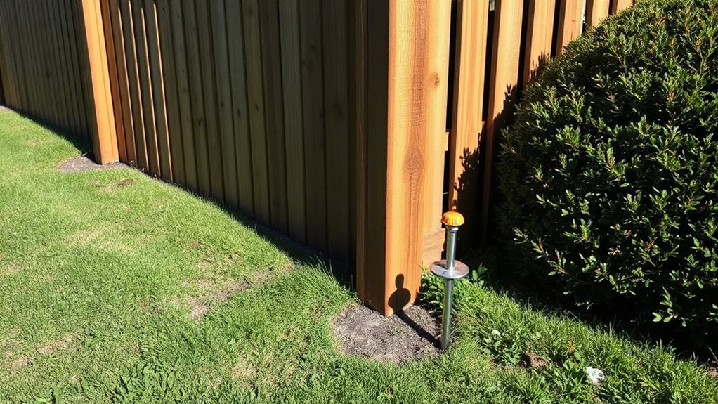 fence exactly on boundary line