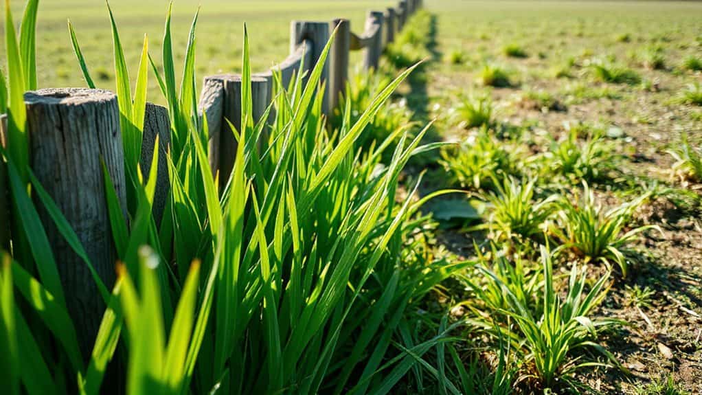 fence shelters lawn moisture