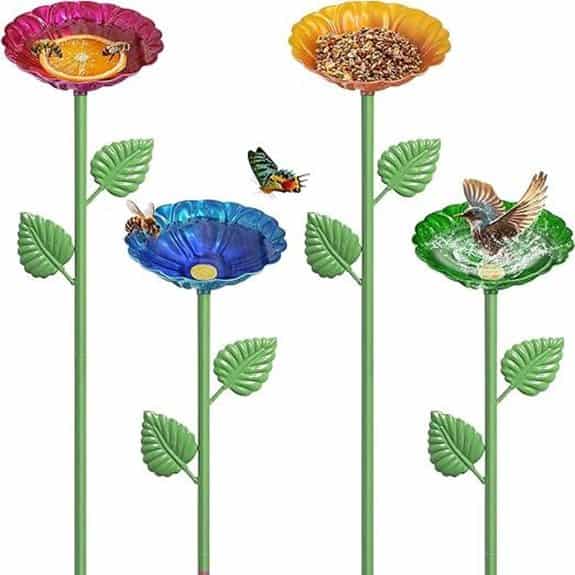4Pcs Bee Watering Station for Garden Decor