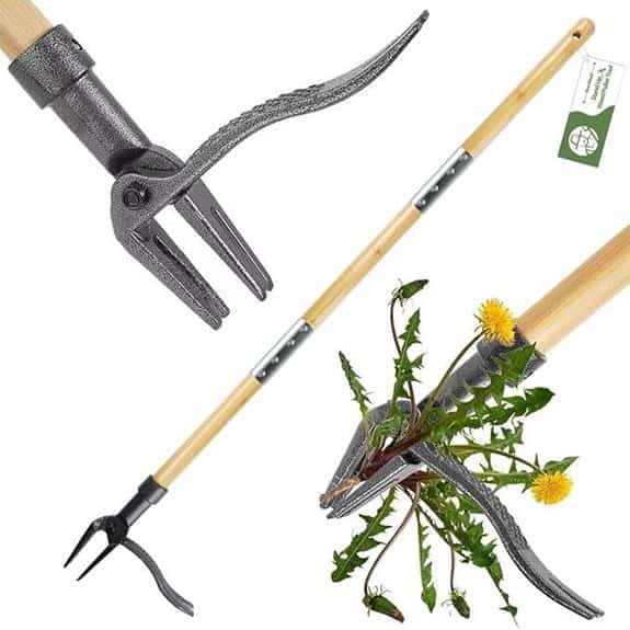 Weed Puller Tool with 4-Claw Head