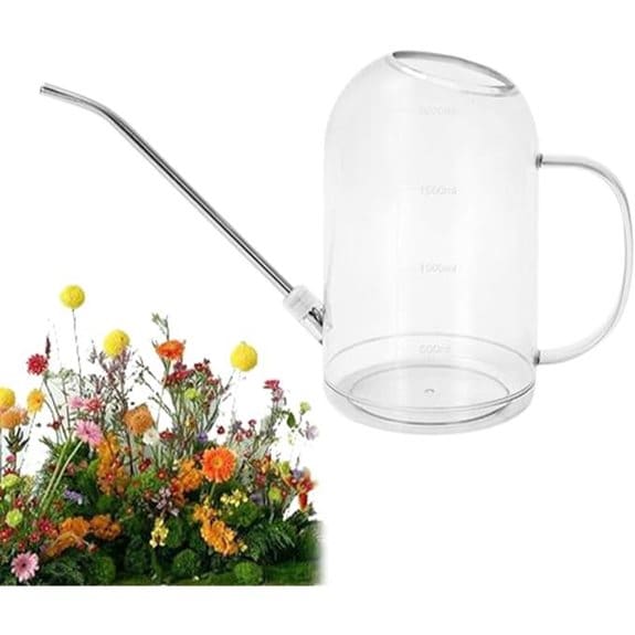 1/2 Gallon Stainless Watering Can 23cm Spout
