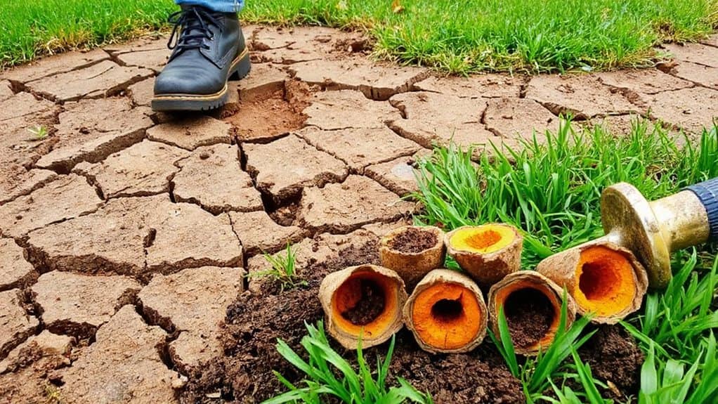 hollow tine cores compost topdress