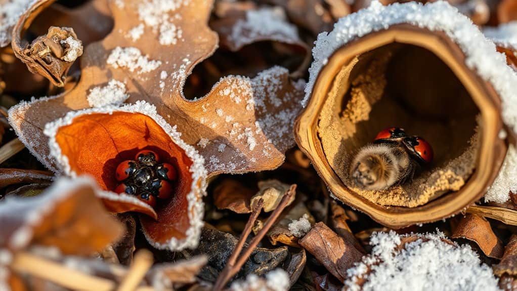 insects hide freeze wait