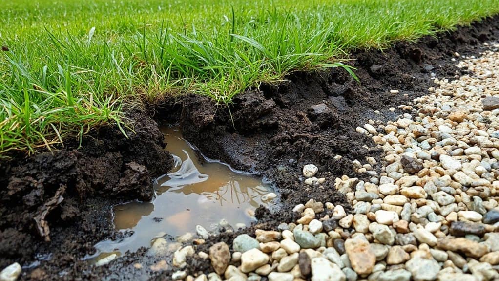lawn edges eroding after rain