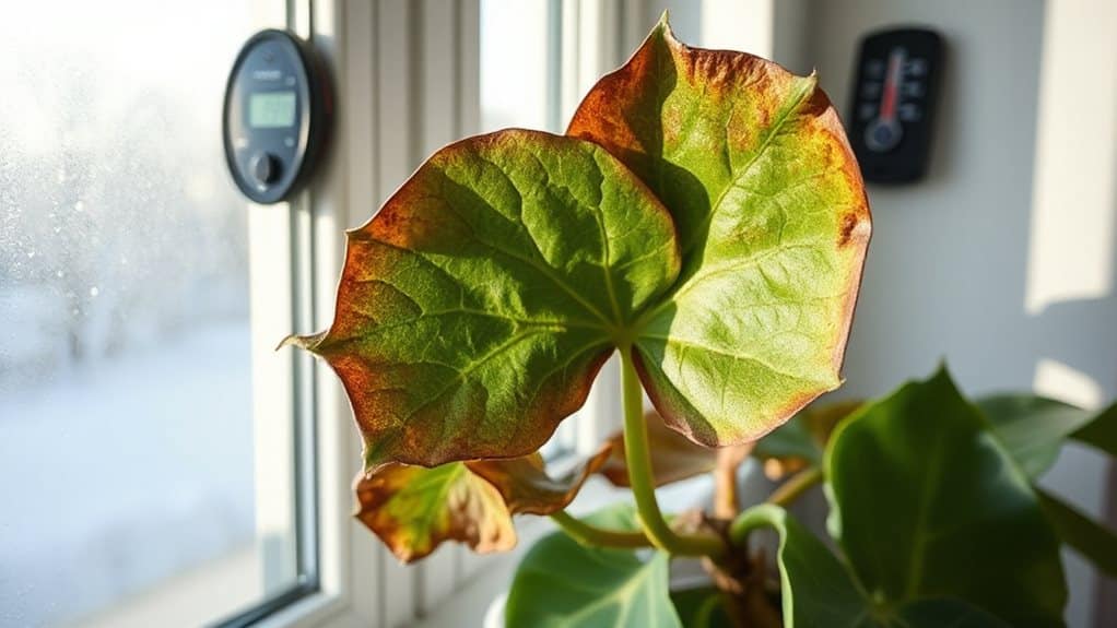 leaves curl from temperature stress