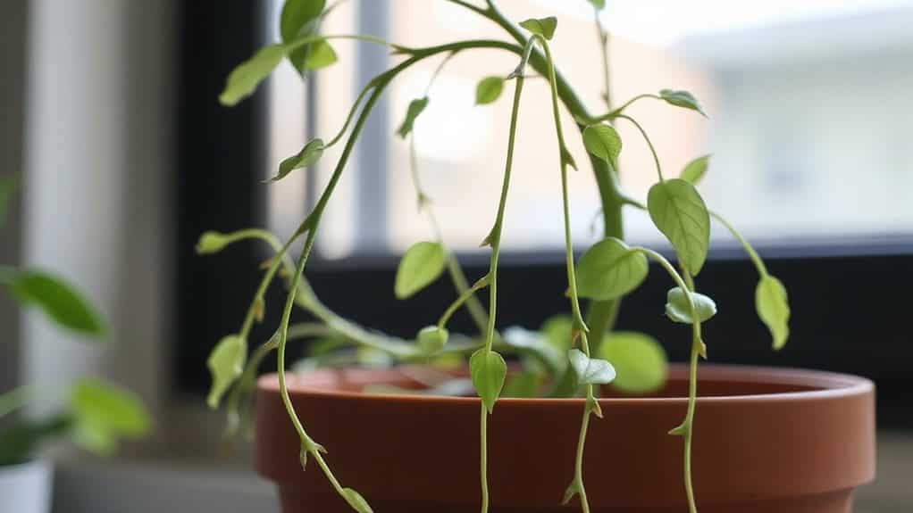 leggy houseplants from stress