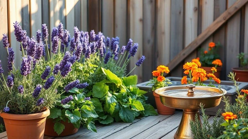 lemon eucalyptus thyme dragonflies