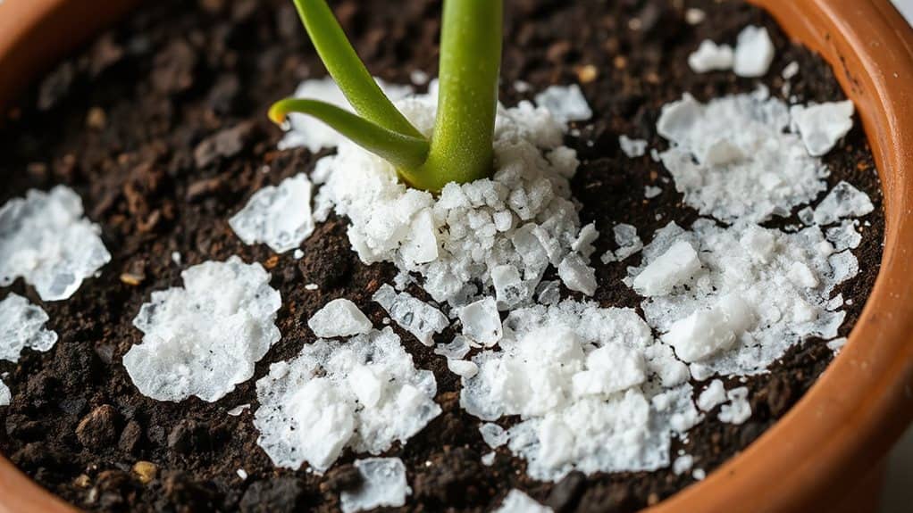 mineral salt crust from water