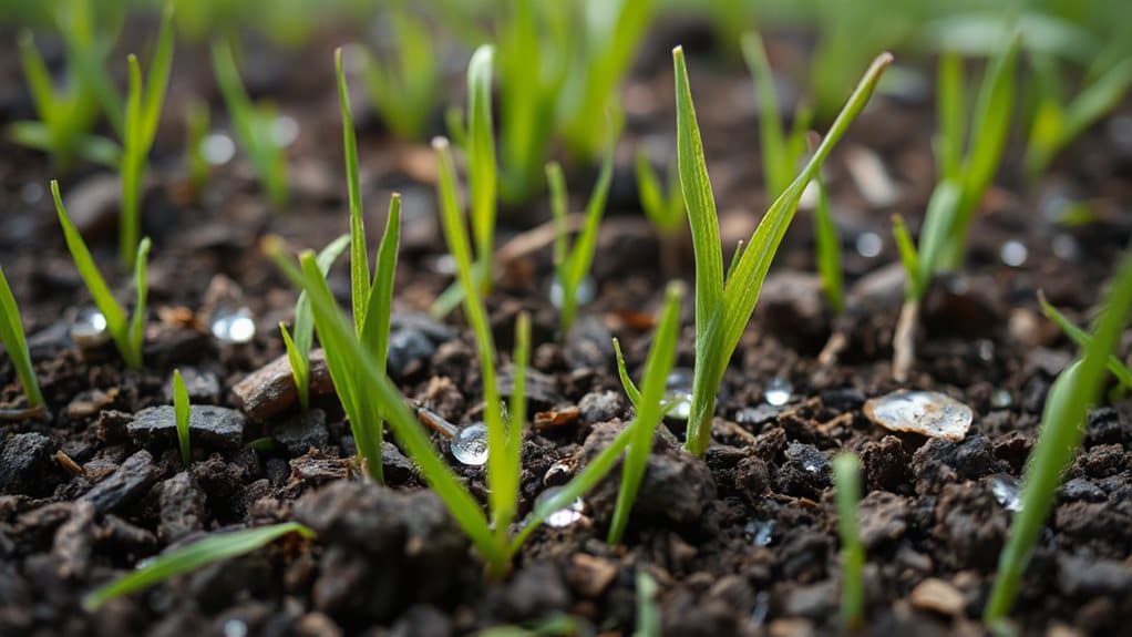 new grass appears thin initially