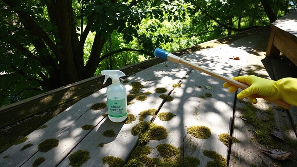 oxygen bleach cleans deck mold