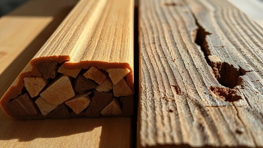 plastic and wood heat retention