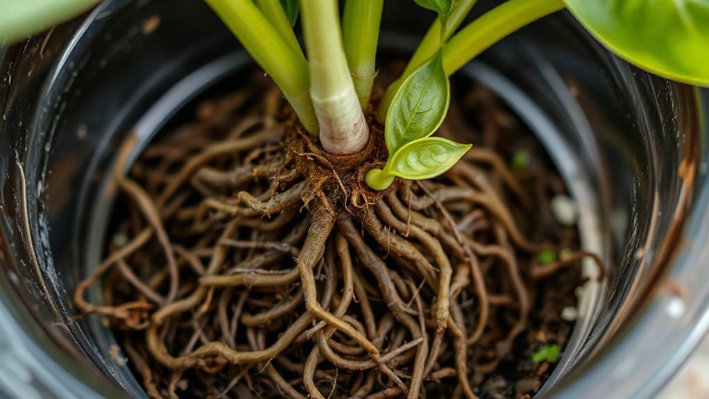 pot bound roots stunt growth