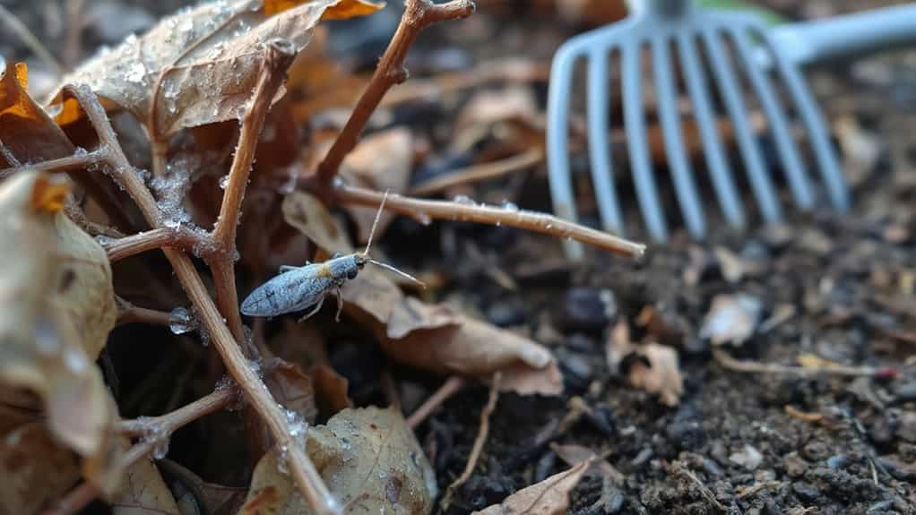 protect overwintering insects leave leaves