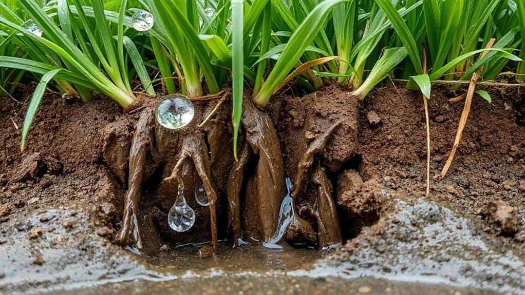 rain carved lawn edge erosion