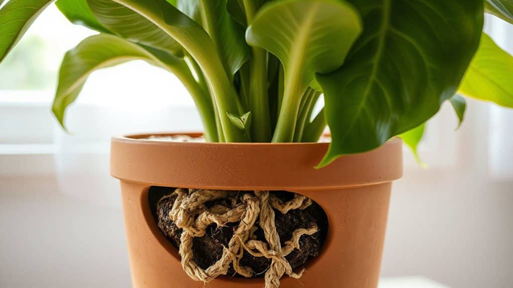 roots tightly packed repot