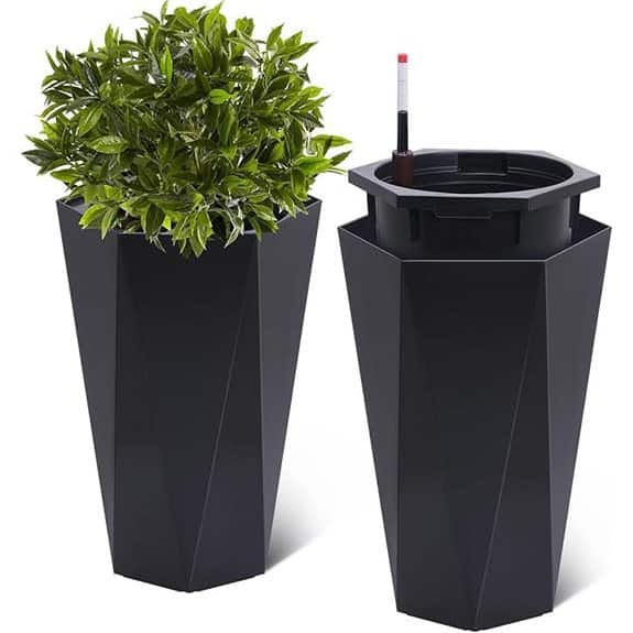 GarveeLife 22.5 Self-Watering Planters (Set of 2)