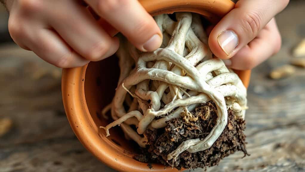 sever root bound plant carefully