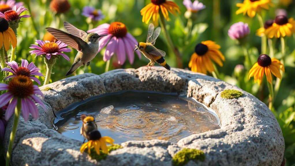 shallow durable well placed fountain