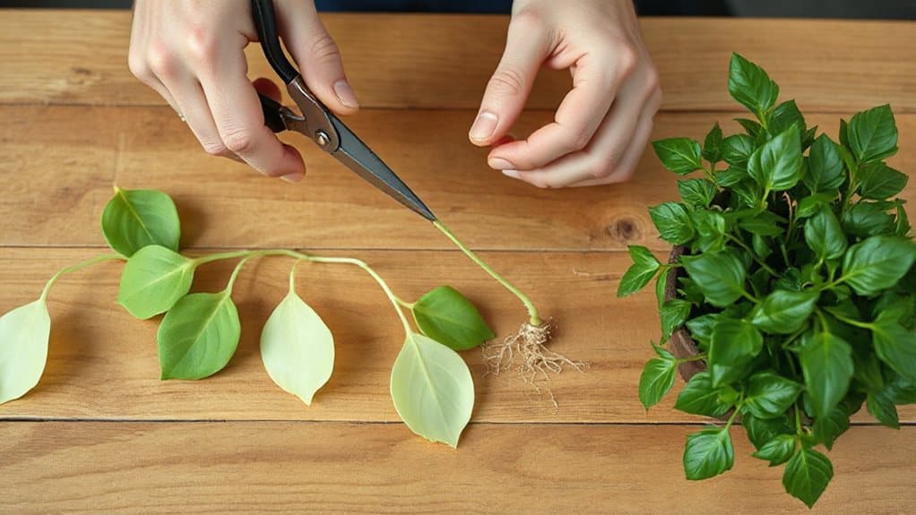 snip above nodes for bushiness