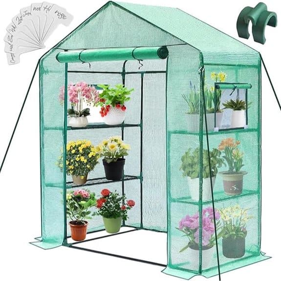 Greengro Greenhouse with 3 Tiers & 4 Shelves