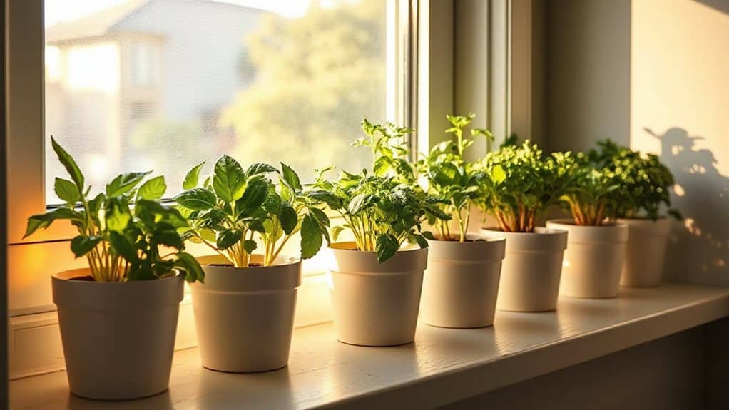 top windowsill herb grow lights