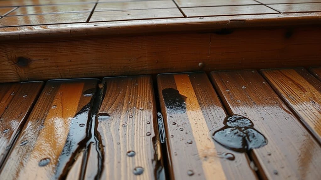 trapped moisture accelerates deck rot